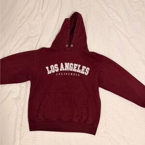 Los Angeles California Burgundy Hoodie